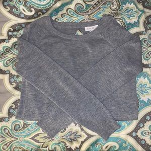 Forever 21 grey cut-out sweater